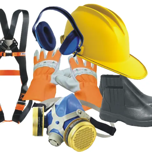 Casque, gants, harnais, chaussures, masque et protections auditives